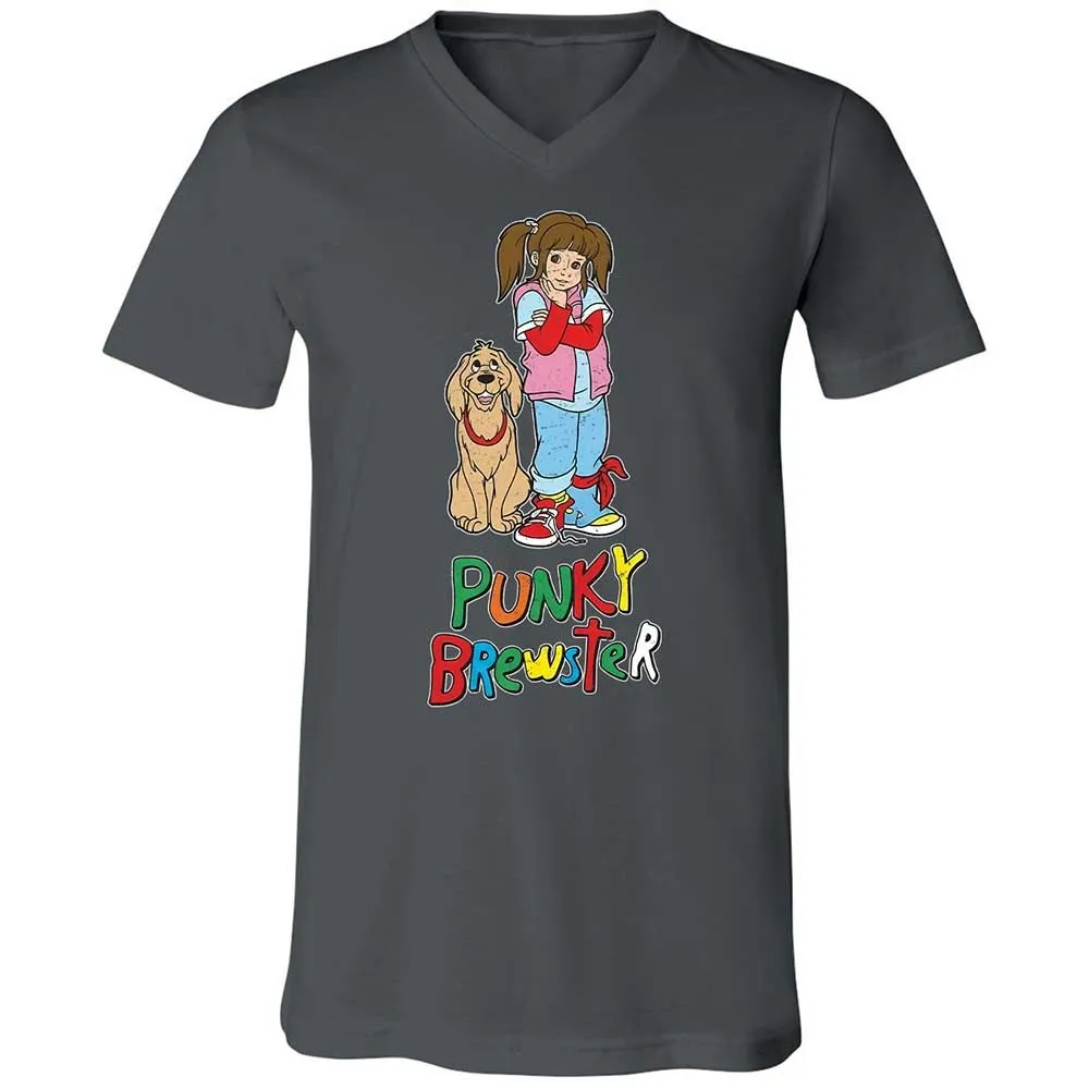 Unisex V-Neck T-Shirt - 37G7L8KB - Asphalt - 13