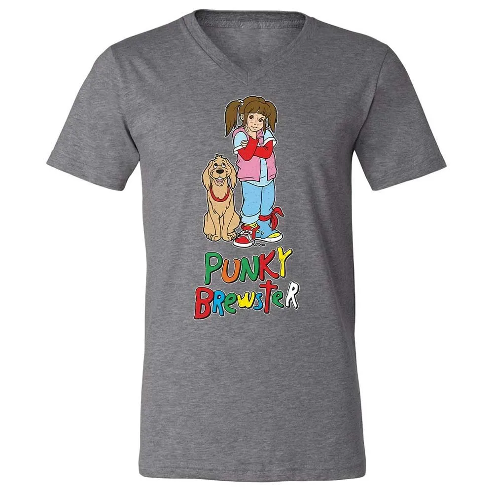 Unisex V-Neck T-Shirt - 37G7L8KB - Deep Heather - 14
