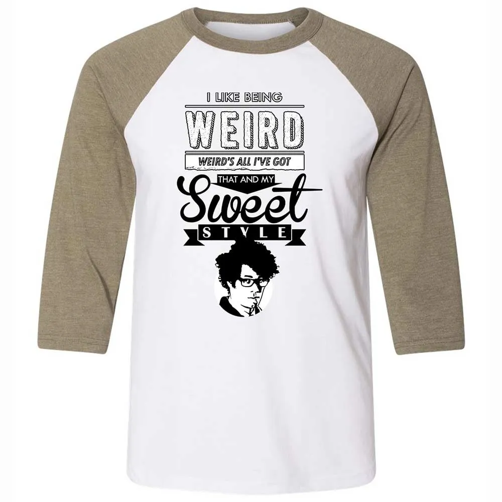 Unisex 3/4 Baseball Tee - 768KNKHN - White/Heather Olive - 4