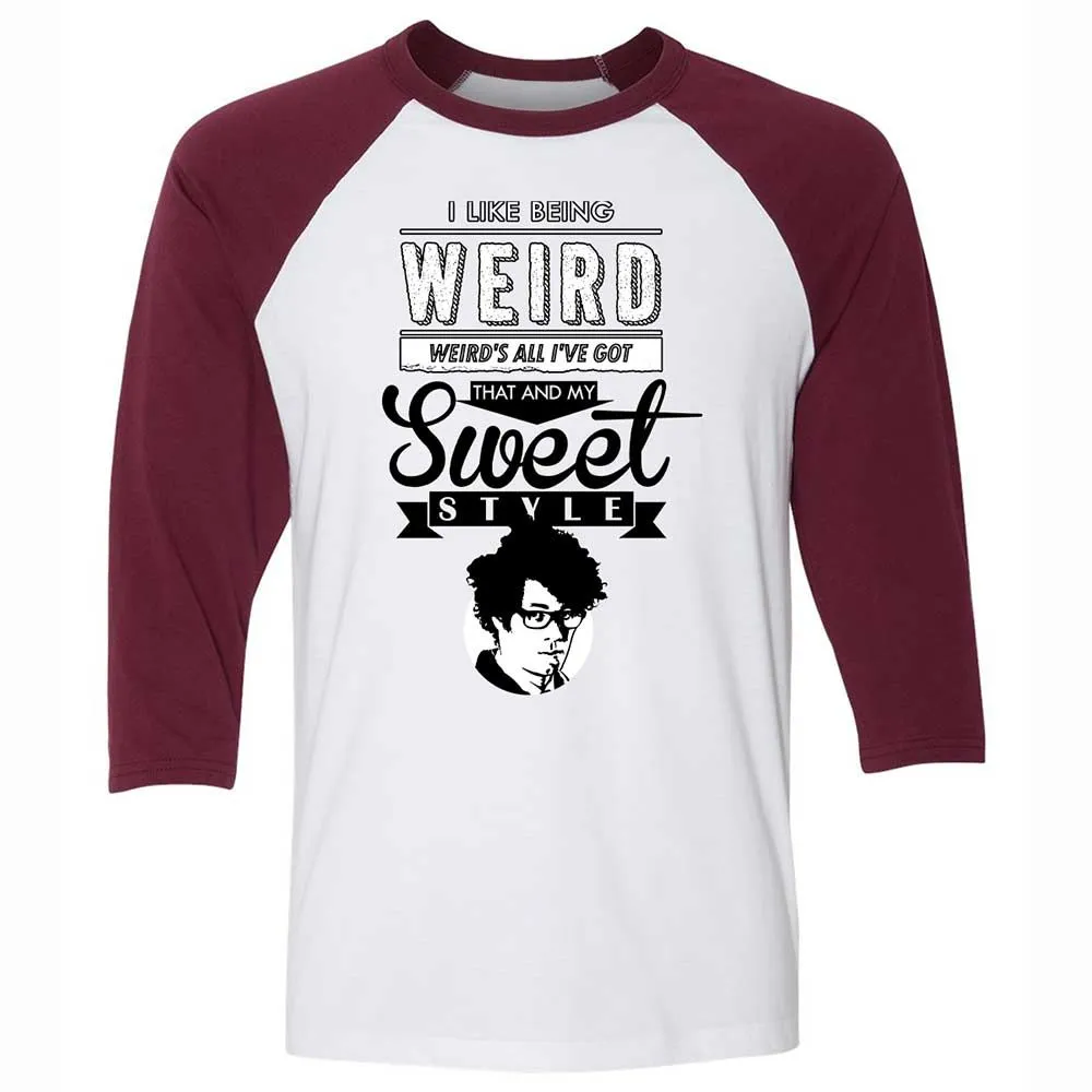 Unisex 3/4 Baseball Tee - 768KNKHN - White/Maroon - 7