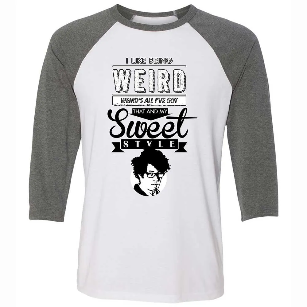 Unisex 3/4 Baseball Tee - 768KNKHN - White/Deep Heather - 11