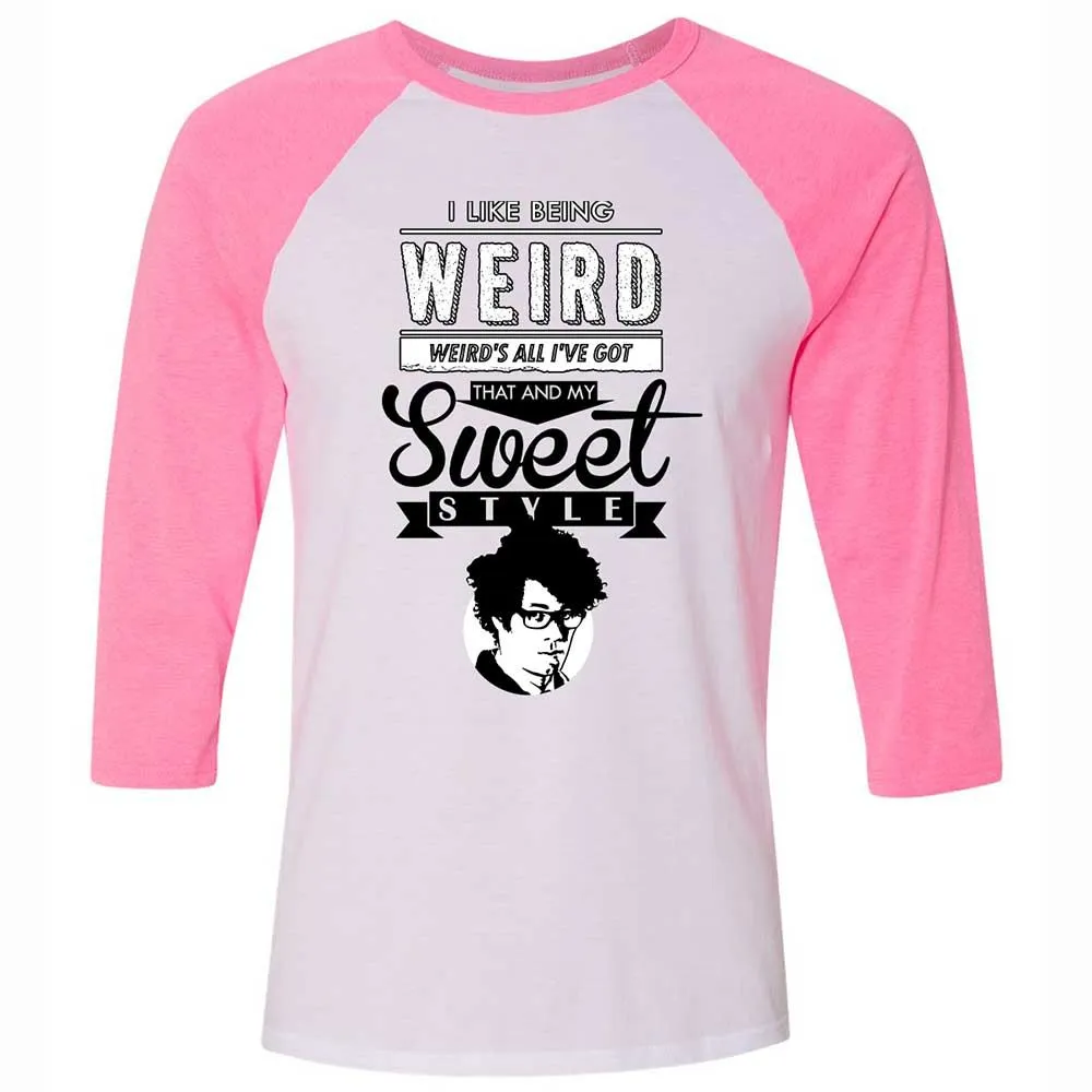 Unisex 3/4 Baseball Tee - 768KNKHN - White/Neon Pink - 12