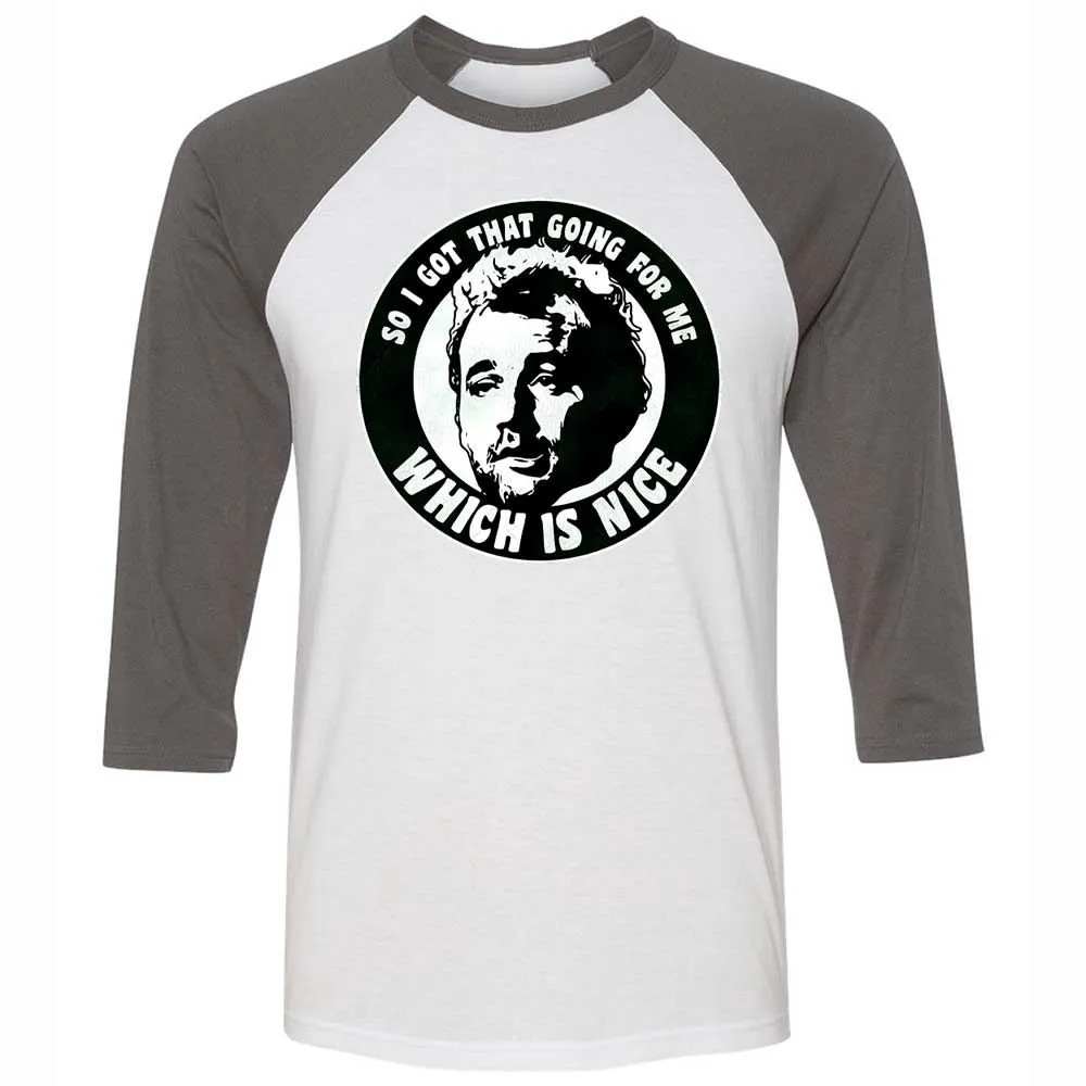 Unisex 3/4 Baseball Tee - 12RWBC2B - White/Asphalt - 2