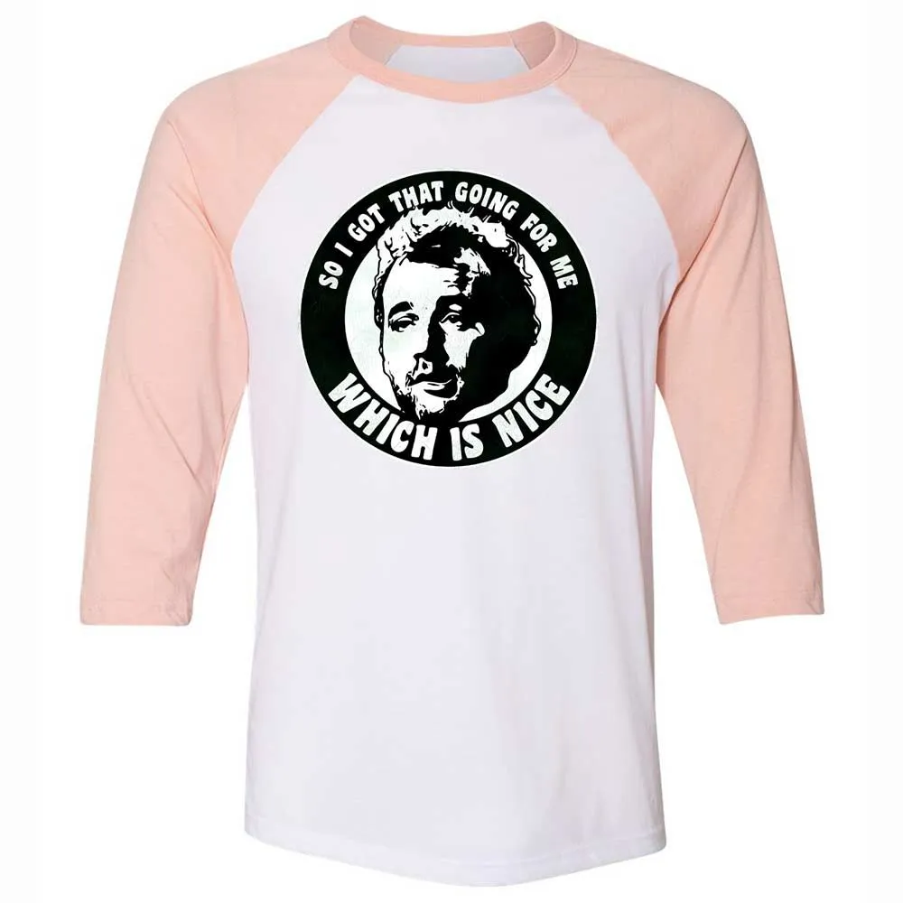 Unisex 3/4 Baseball Tee - 12RWBC2B - White/Heather Peach - 5
