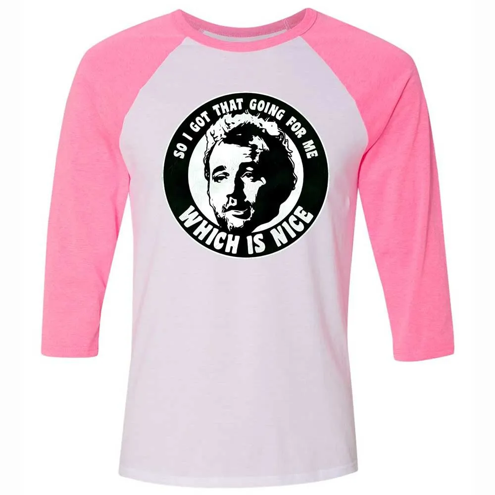 Unisex 3/4 Baseball Tee - 12RWBC2B - White/Neon Pink - 12