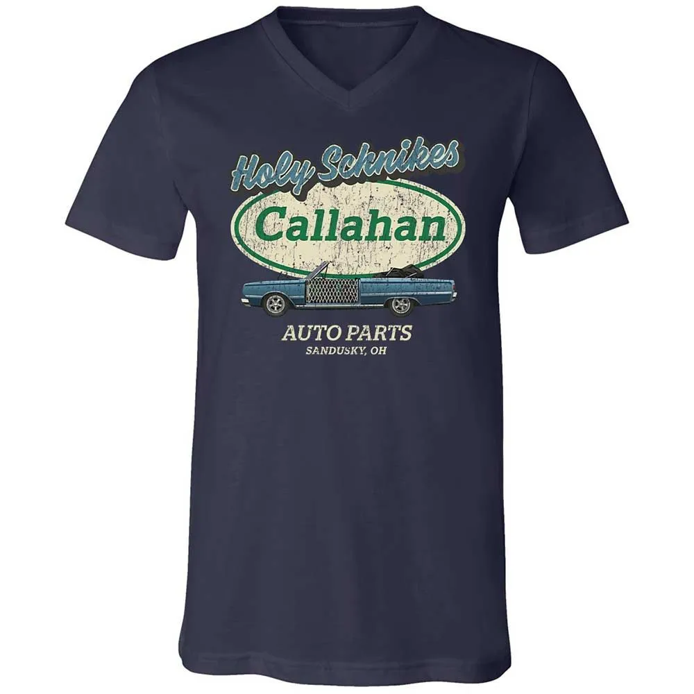 Unisex V-Neck T-Shirt - YF5AFXAS - Navy - 2