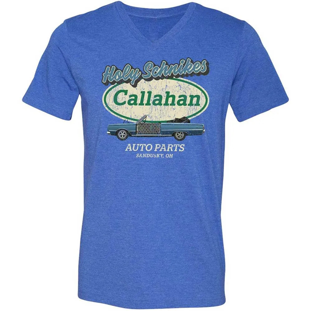 Unisex V-Neck T-Shirt - YF5AFXAS - Heather True Royal - 5