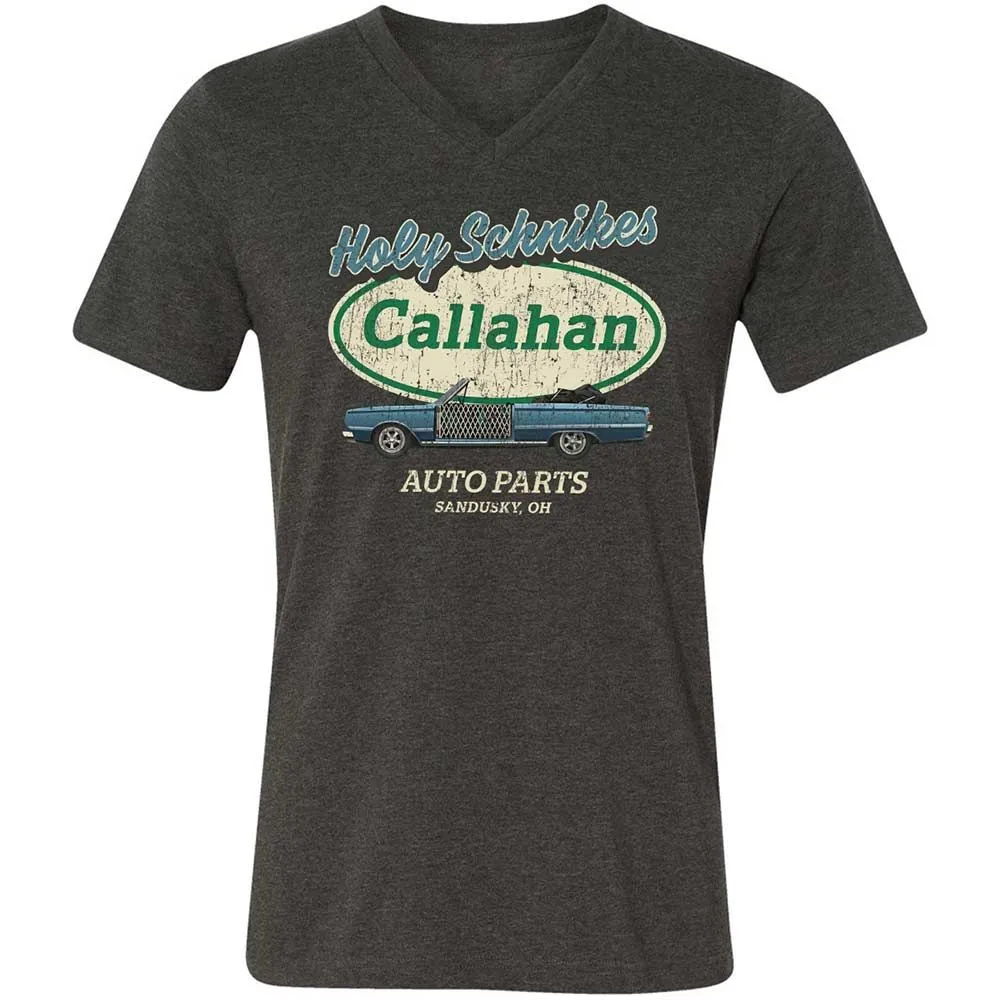 Unisex V-Neck T-Shirt - YF5AFXAS - Dark Grey Heather - 9
