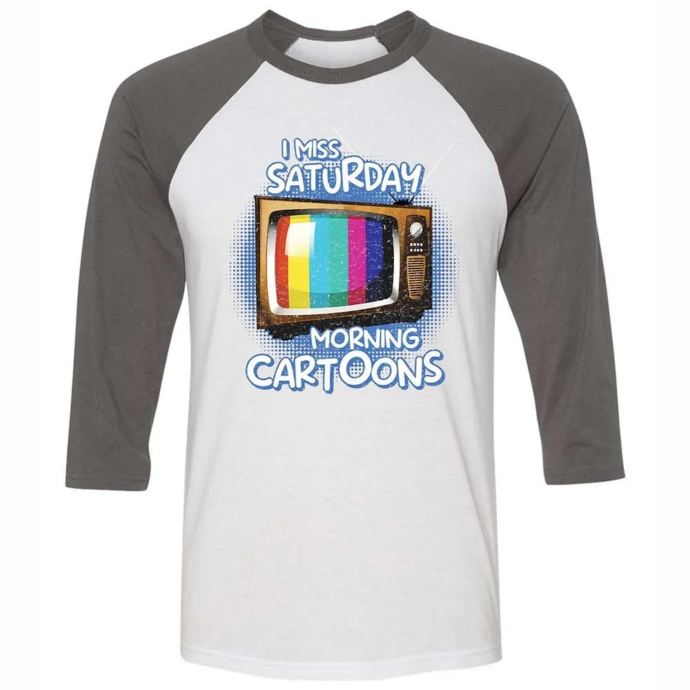 Unisex 3/4 Baseball Tee - D3JLVLP7 - White/Asphalt - 2