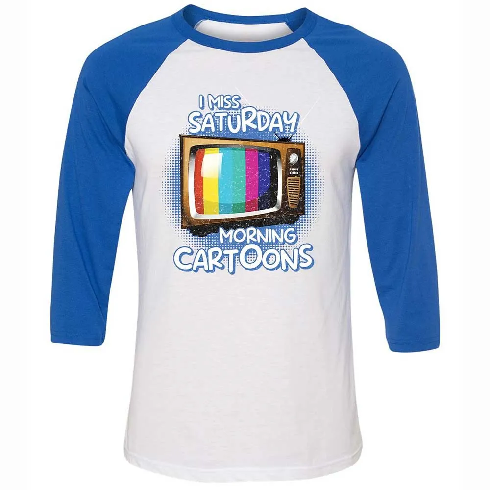 Unisex 3/4 Baseball Tee - D3JLVLP7 - White/True Royal - 10