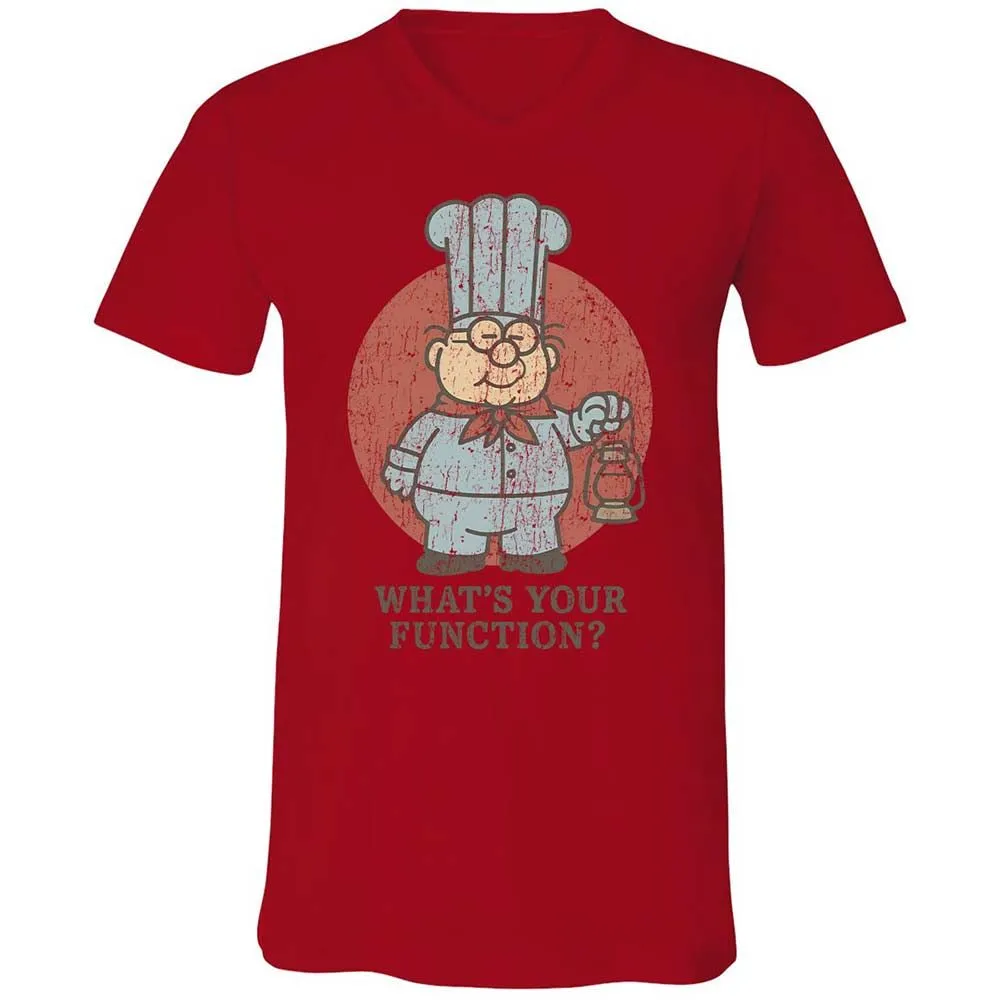 Unisex V-Neck T-Shirt - W4CU386R - Red - 5