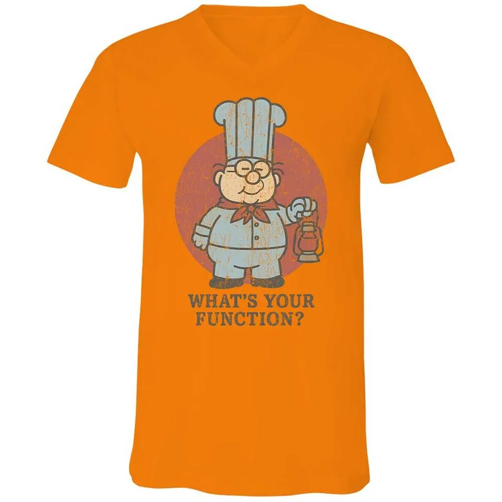 Unisex V-Neck T-Shirt - W4CU386R - Orange - 7