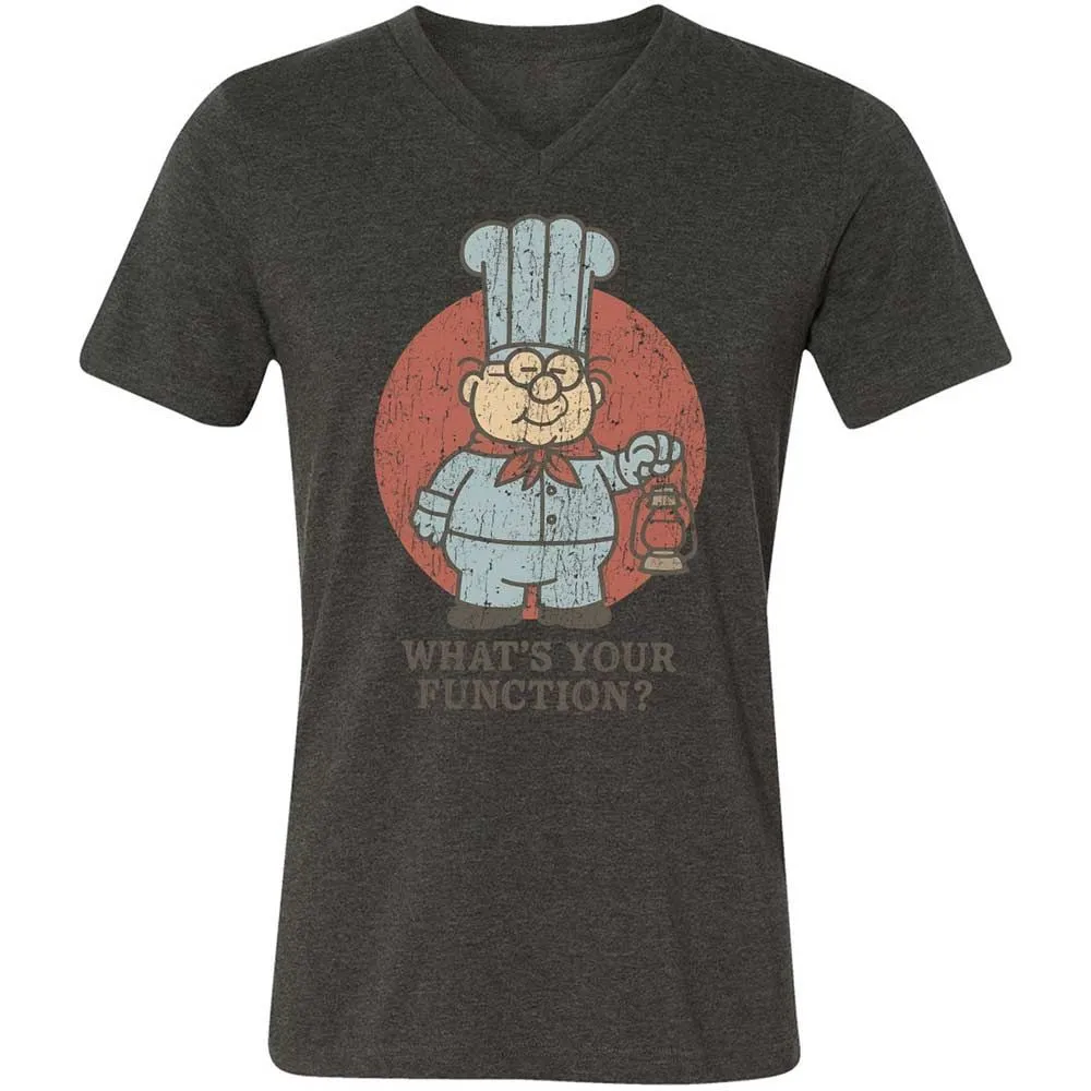 Unisex V-Neck T-Shirt - W4CU386R - Dark Grey Heather - 8