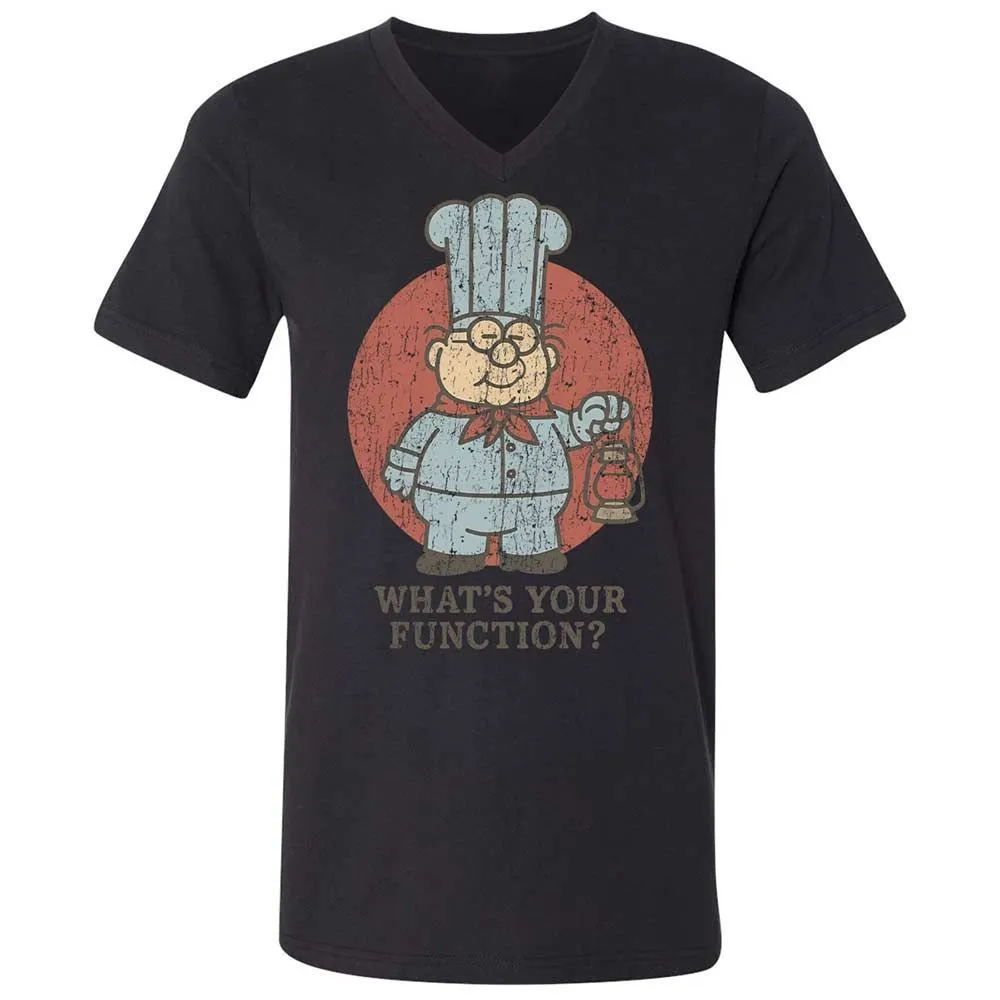 Unisex V-Neck T-Shirt - W4CU386R - Black - 11