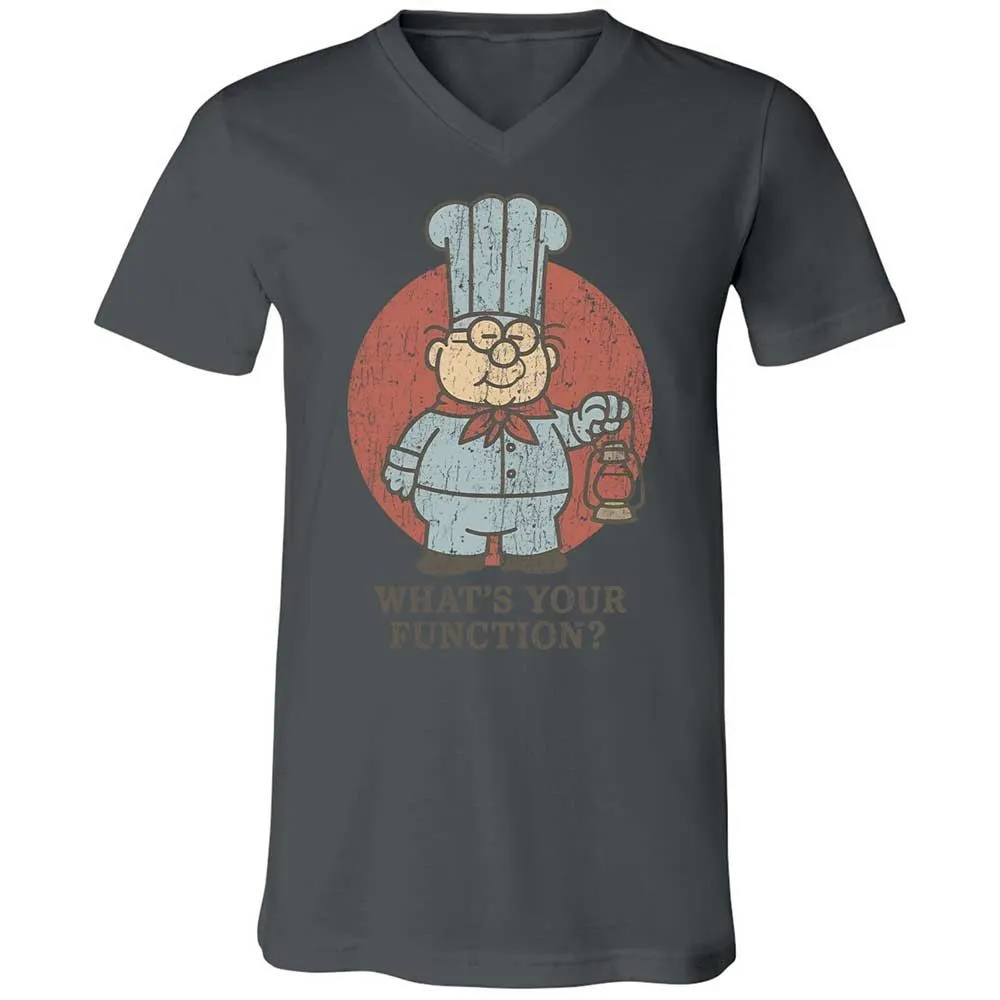 Unisex V-Neck T-Shirt - W4CU386R - Asphalt - 16