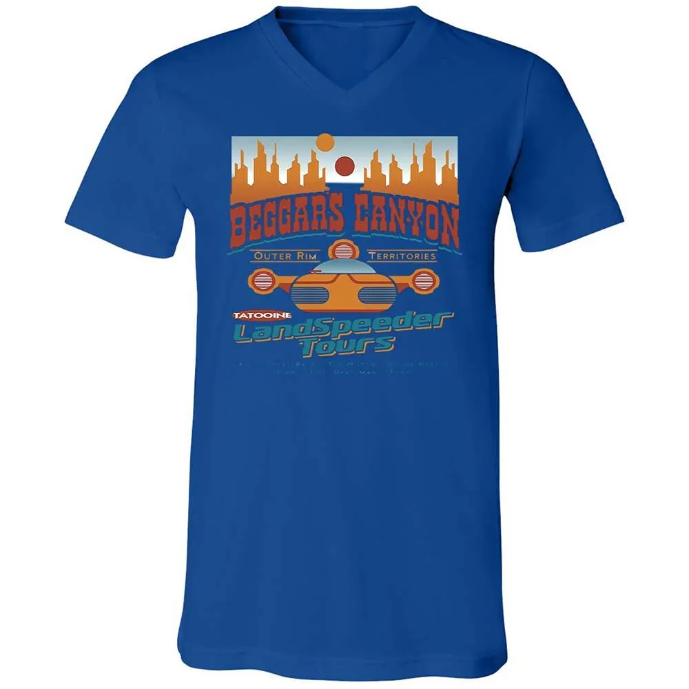 Unisex V-Neck T-Shirt - AY82KZ6U - True Royal - 3