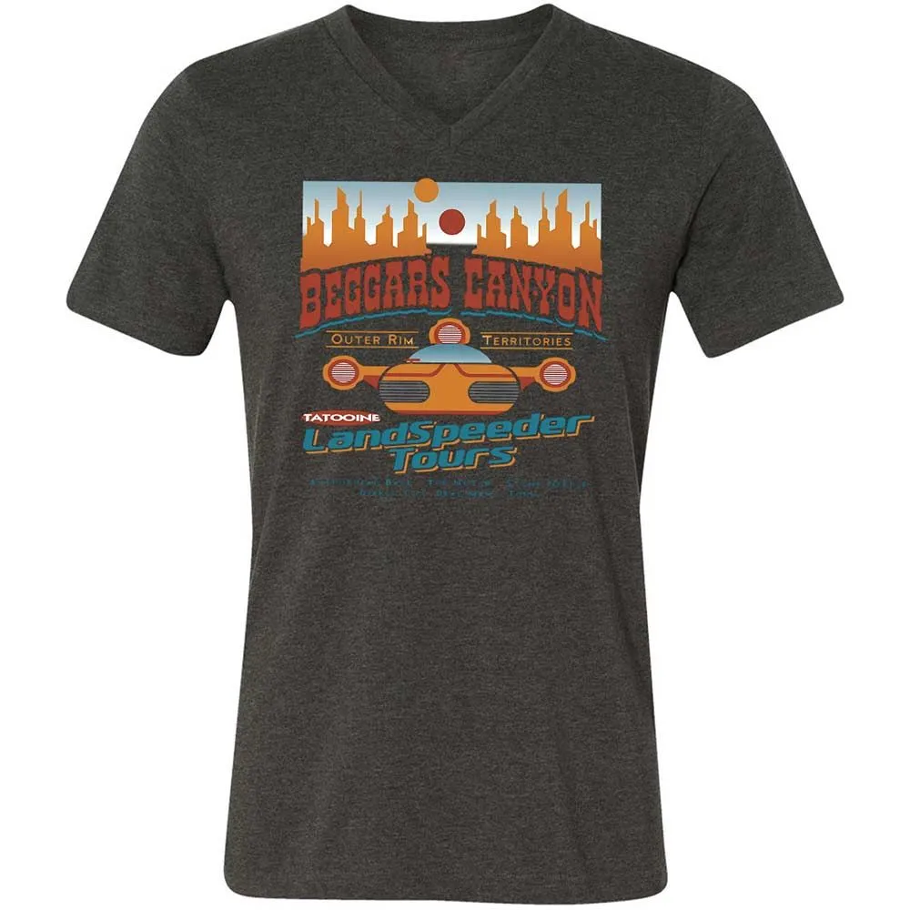 Unisex V-Neck T-Shirt - AY82KZ6U - Dark Grey Heather - 8
