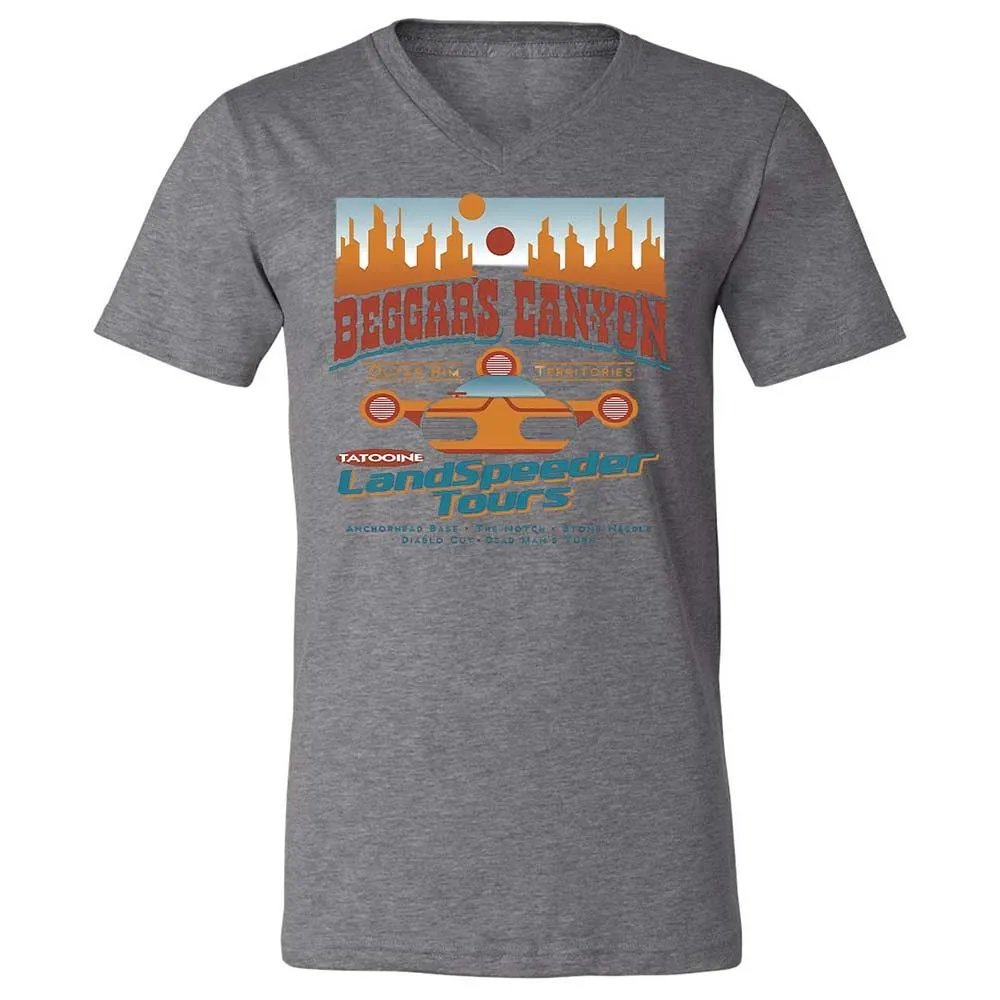 Unisex V-Neck T-Shirt - AY82KZ6U - Deep Heather - 9