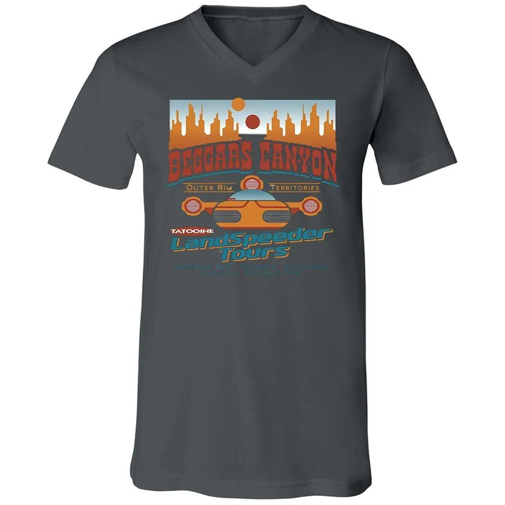 Unisex V-Neck T-Shirt - AY82KZ6U - Asphalt - 16