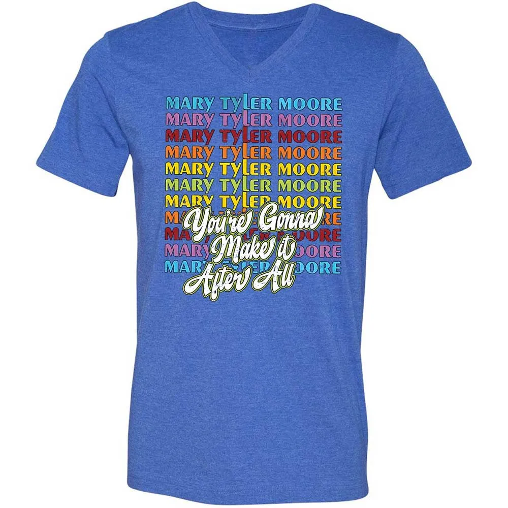 Unisex V-Neck T-Shirt - 3LEQDC4J - Heather True Royal - 5