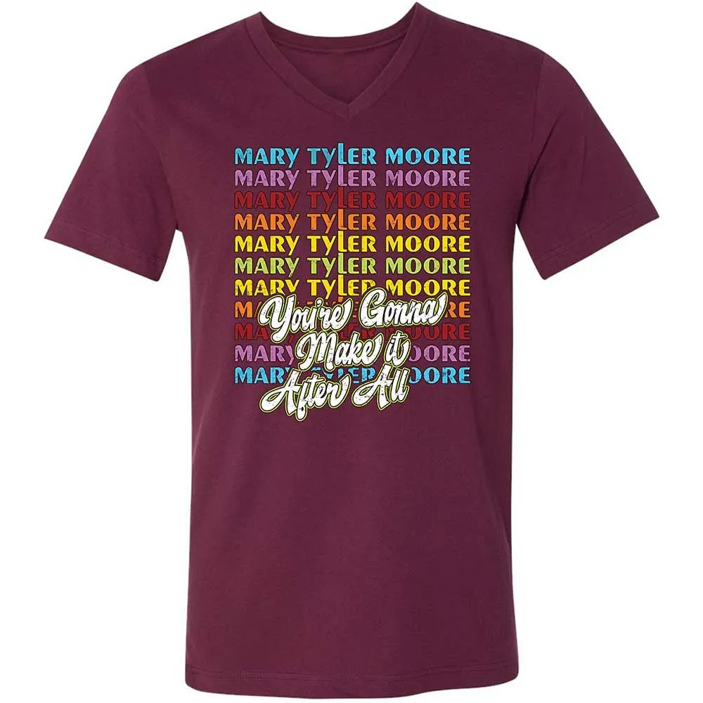 Unisex V-Neck T-Shirt - 3LEQDC4J - Maroon - 8