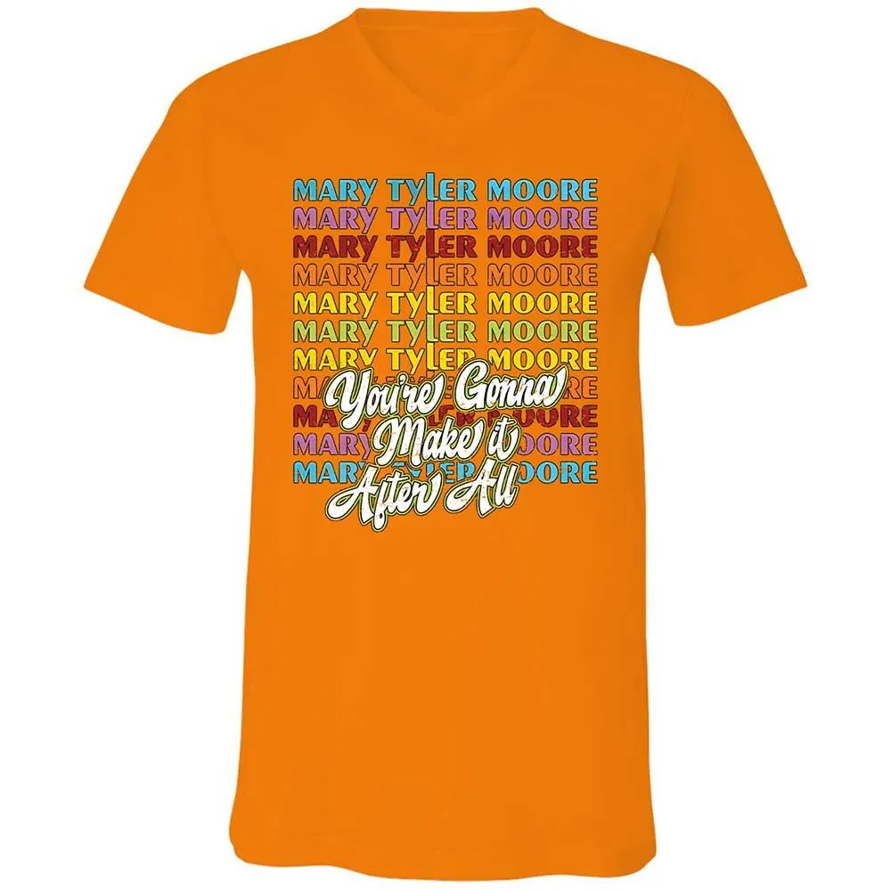 Unisex V-Neck T-Shirt - 3LEQDC4J - Orange - 12