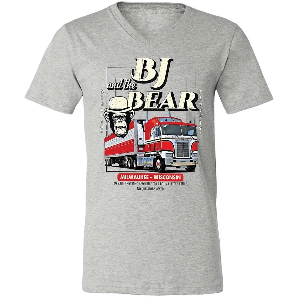 Unisex V-Neck T-Shirt - LN5B1AVM - Athletic Heather - 2