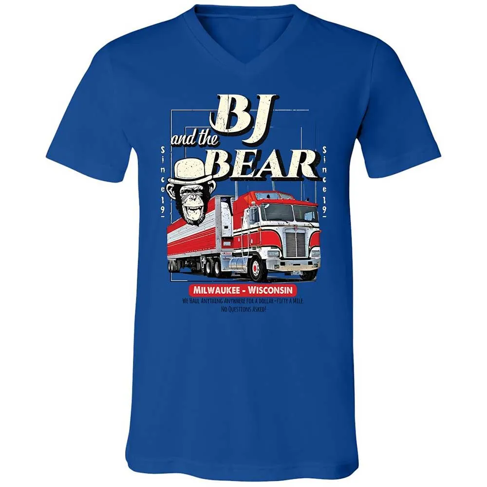 Unisex V-Neck T-Shirt - LN5B1AVM - True Royal - 3