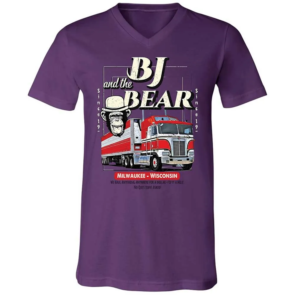 Unisex V-Neck T-Shirt - LN5B1AVM - Team Purple - 10