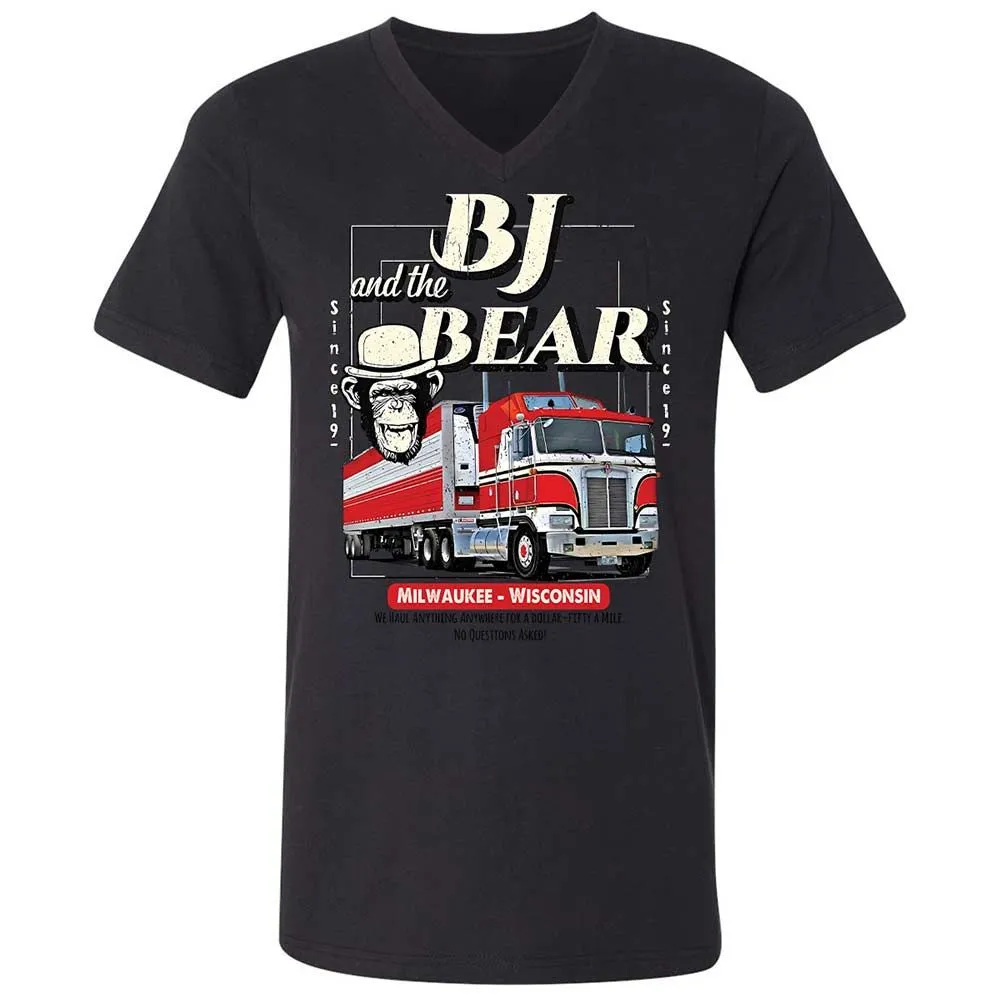 Unisex V-Neck T-Shirt - LN5B1AVM - Black - 11