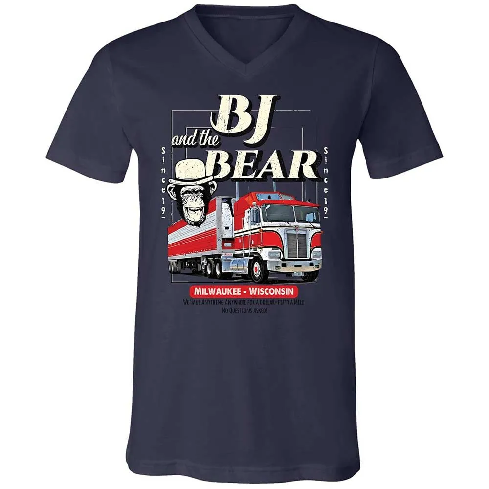 Unisex V-Neck T-Shirt - LN5B1AVM - Navy - 12