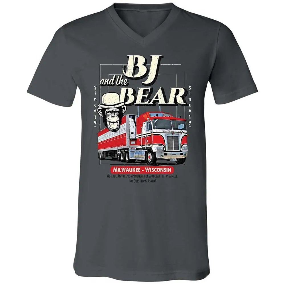 Unisex V-Neck T-Shirt - LN5B1AVM - Asphalt - 16