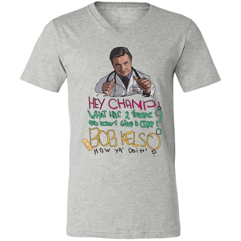 Unisex V-Neck T-Shirt - E8DT6LR6 - Athletic Heather - 2
