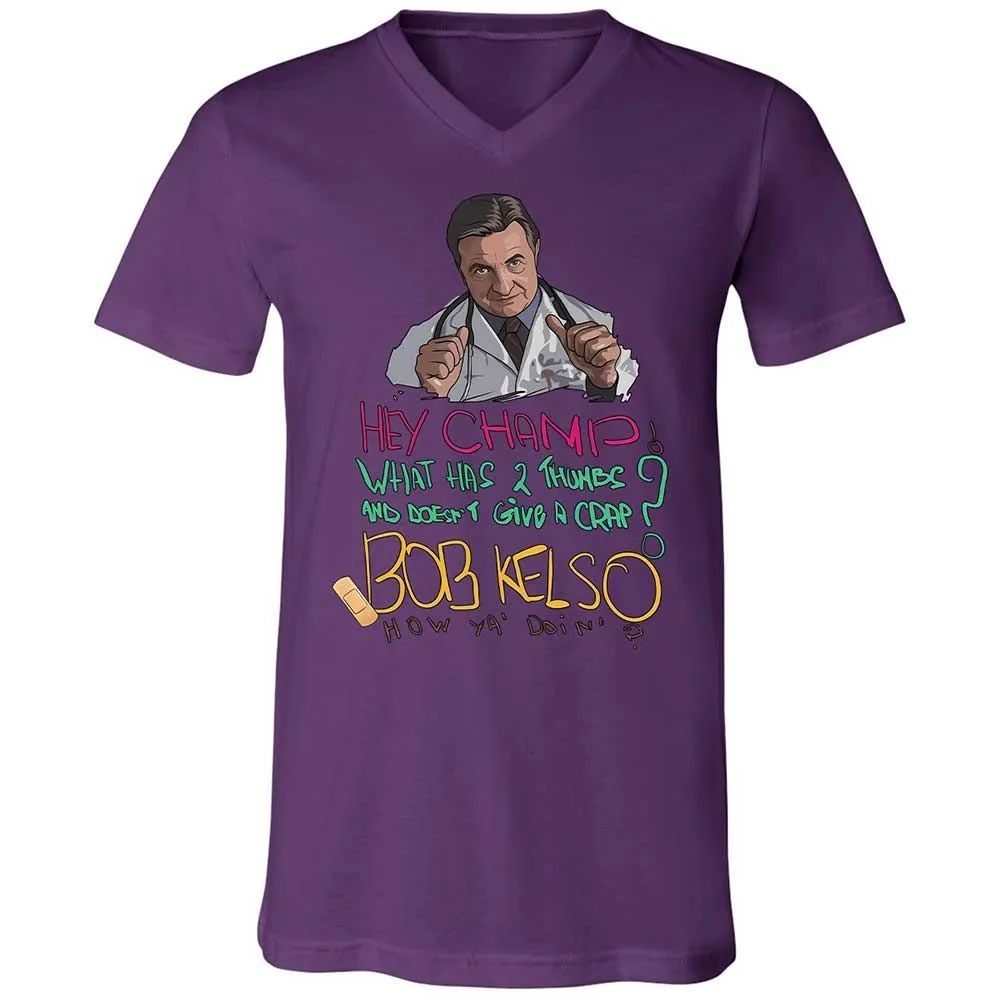 Unisex V-Neck T-Shirt - E8DT6LR6 - Team Purple - 10