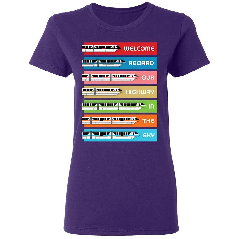 Women's T-Shirt - Black - Purple - 10