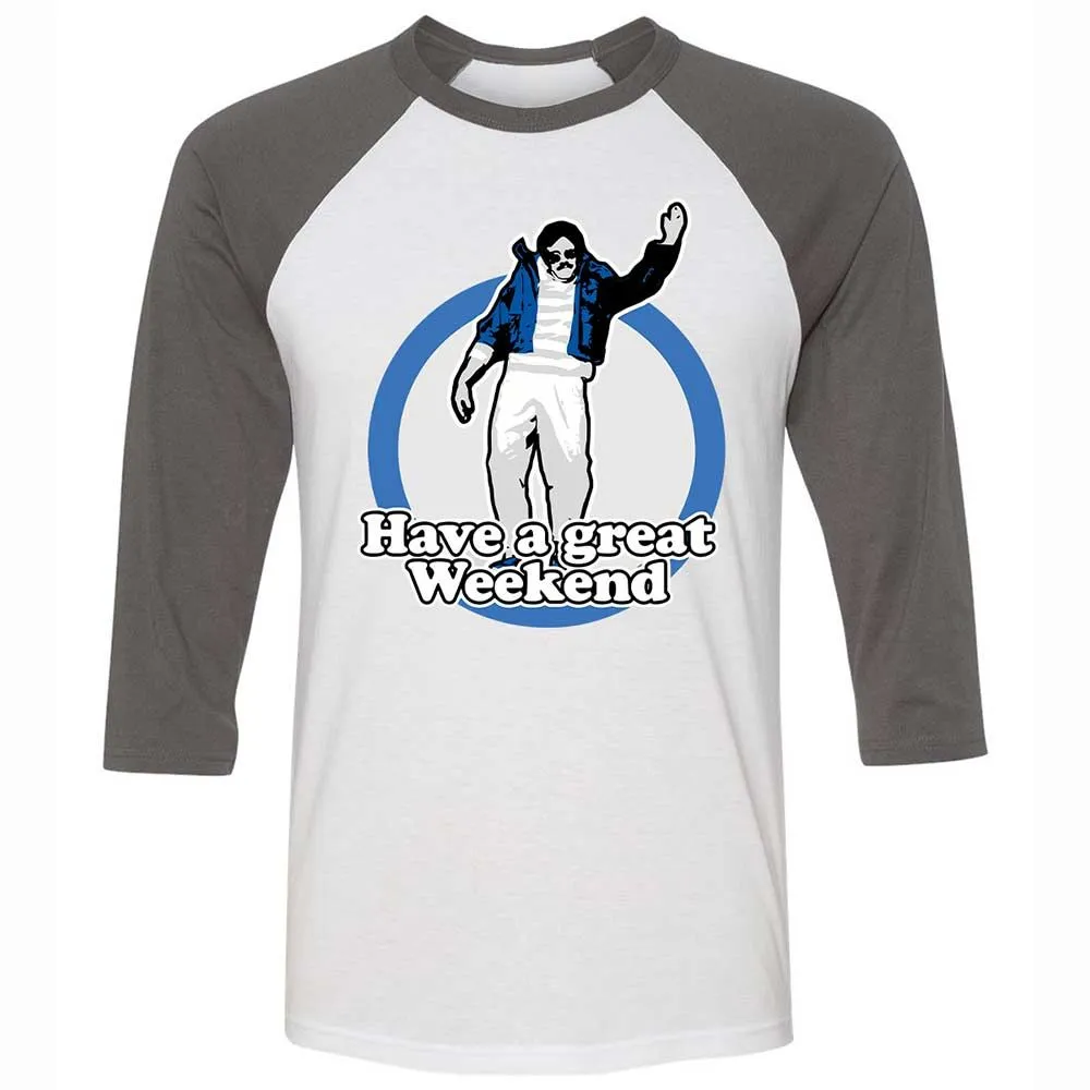 Unisex 3/4 Baseball Tee - ZHG2QF77 - White/Asphalt - 2
