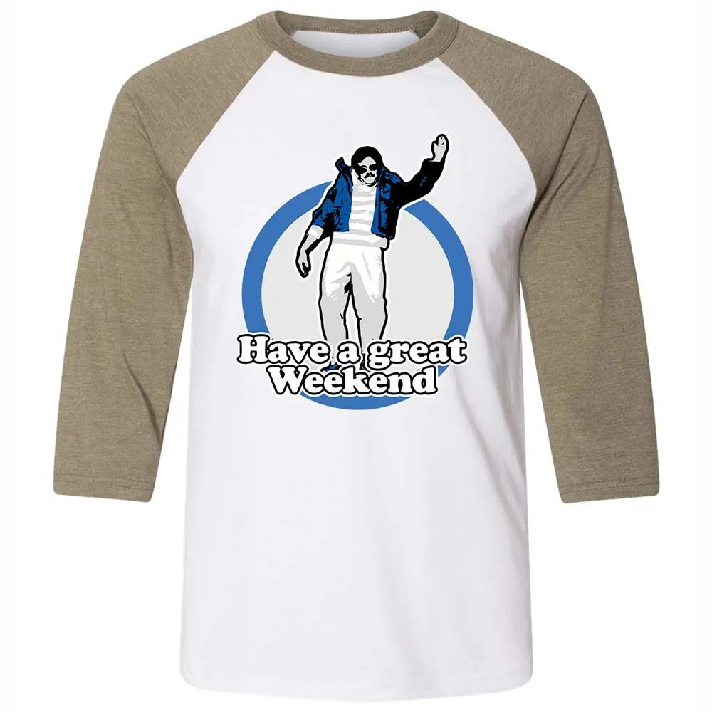 Unisex 3/4 Baseball Tee - ZHG2QF77 - White/Heather Olive - 4