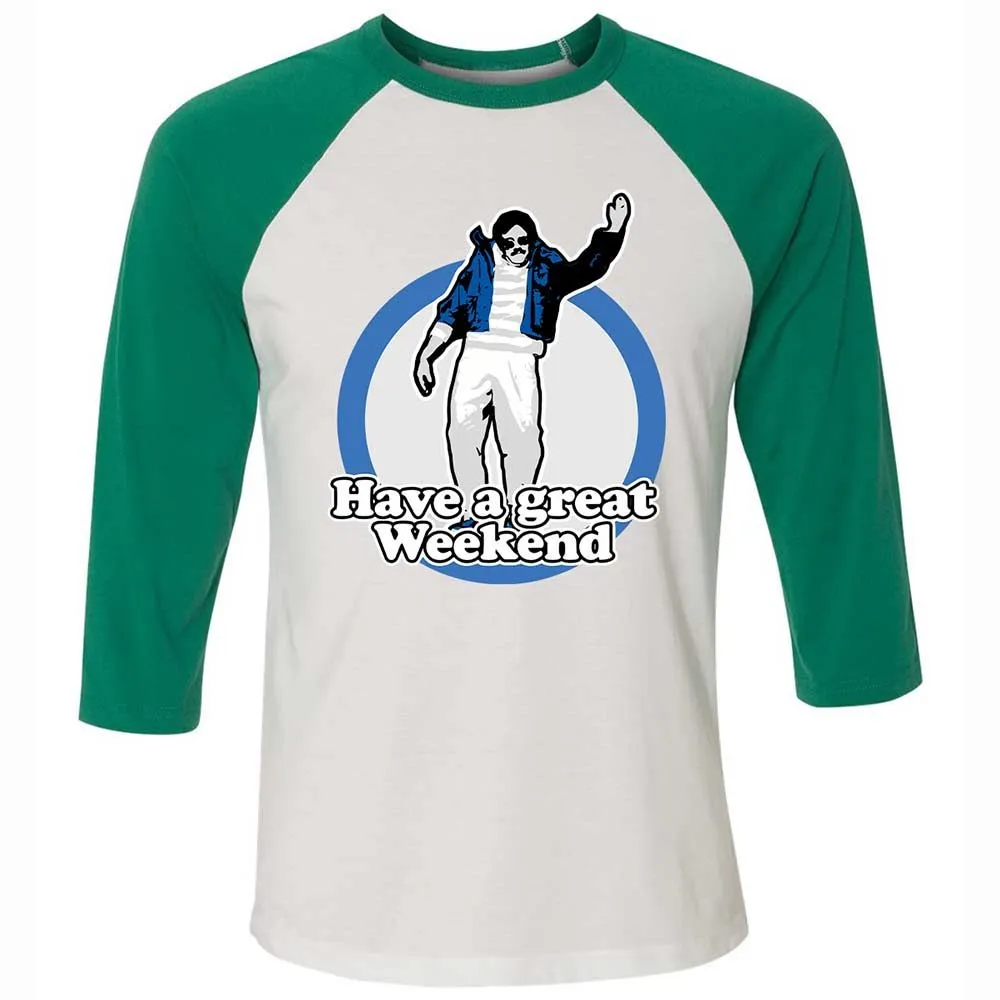 Unisex 3/4 Baseball Tee - ZHG2QF77 - White/Kelly - 6