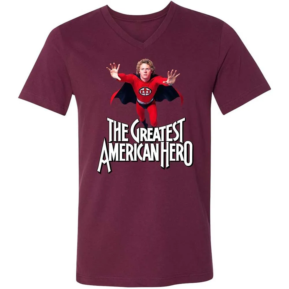 Unisex V-Neck T-Shirt - L5YUCNAU - Maroon - 14
