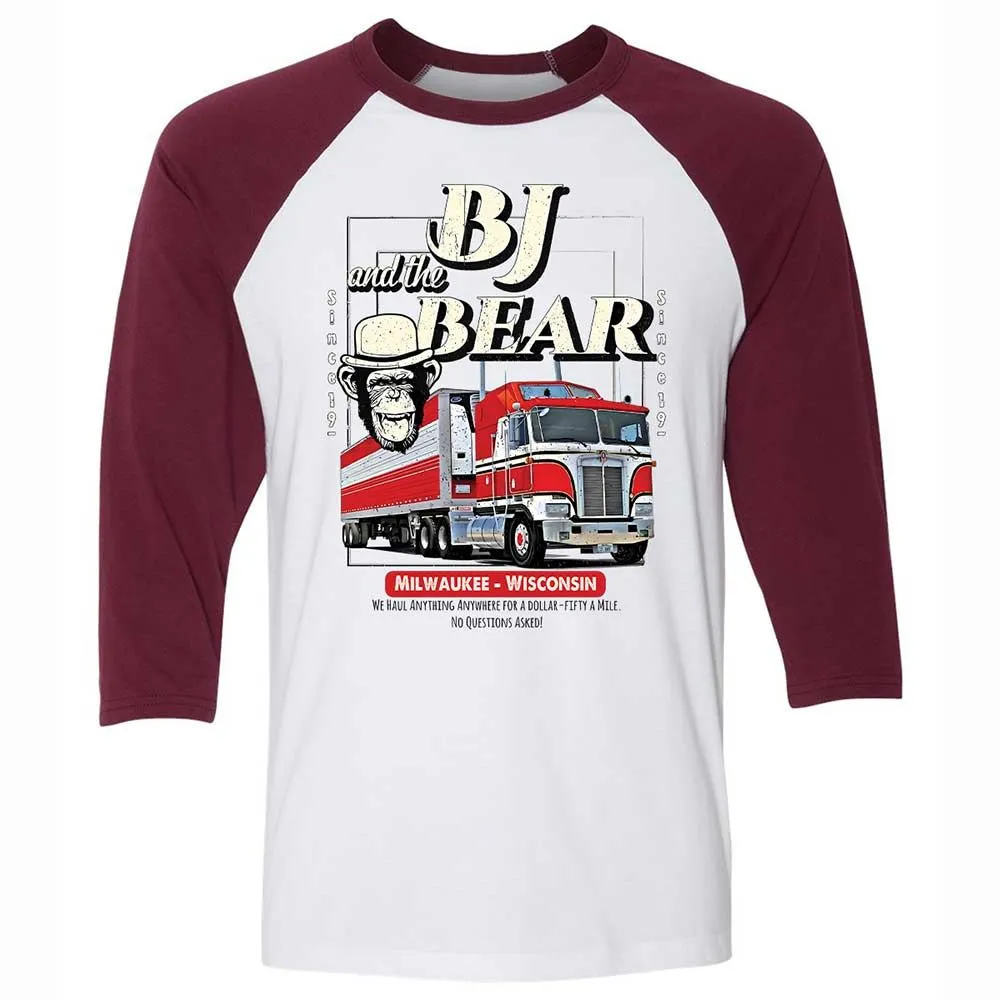 Unisex 3/4 Baseball Tee - 2X6Z6F2X - White/Maroon - 7
