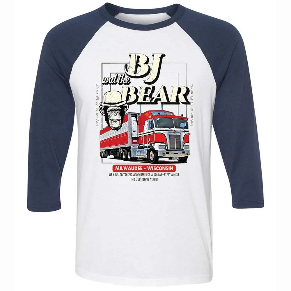 Unisex 3/4 Baseball Tee - 2X6Z6F2X - White/Navy - 8