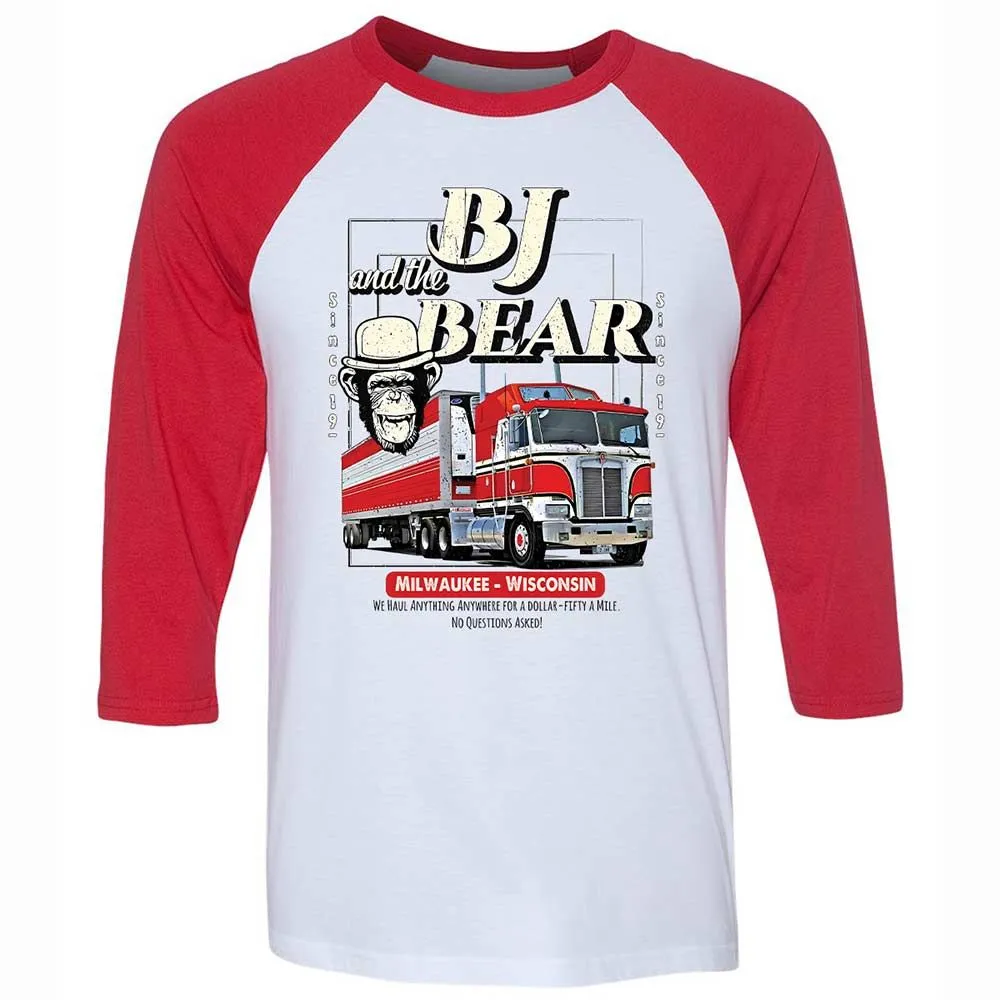 Unisex 3/4 Baseball Tee - 2X6Z6F2X - White/Red - 9