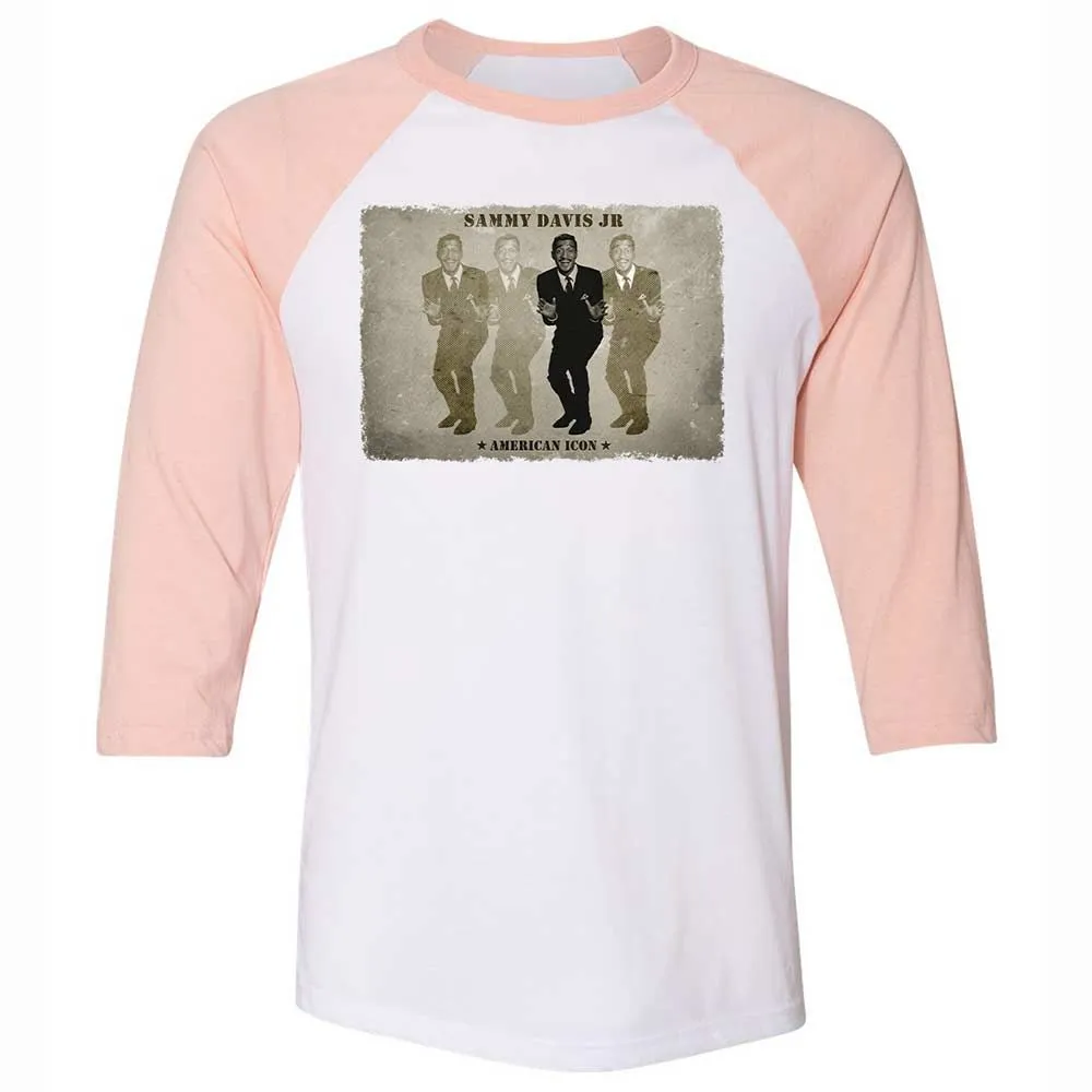 Unisex 3/4 Baseball Tee - EFF8CK4E - White/Heather Peach - 5