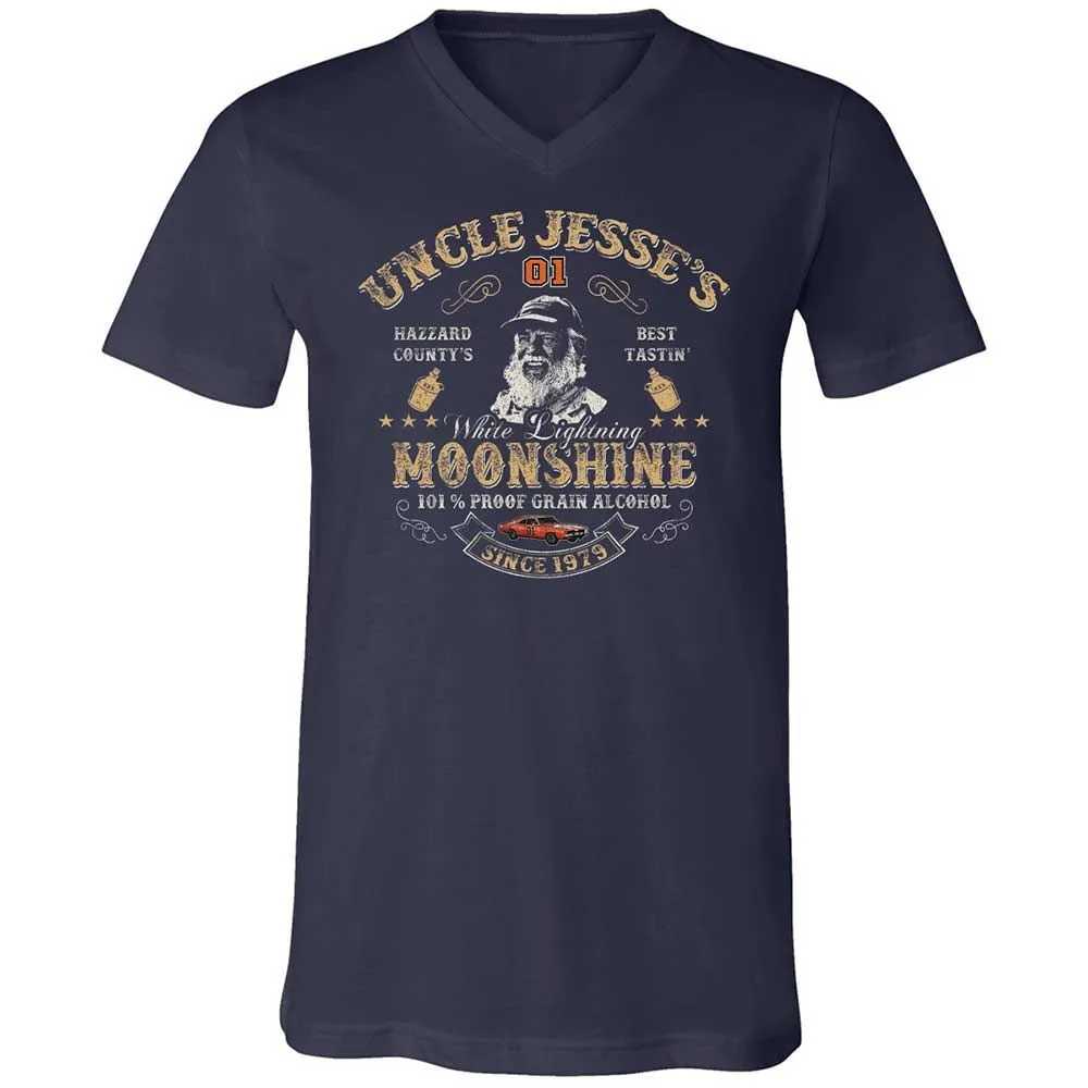 Unisex V-Neck T-Shirt - QD3D4XU5 - Navy - 2