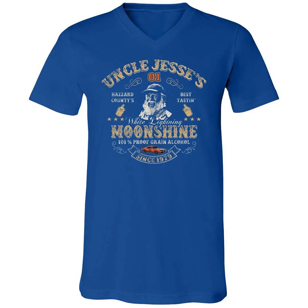 Unisex V-Neck T-Shirt - QD3D4XU5 - True Royal - 4