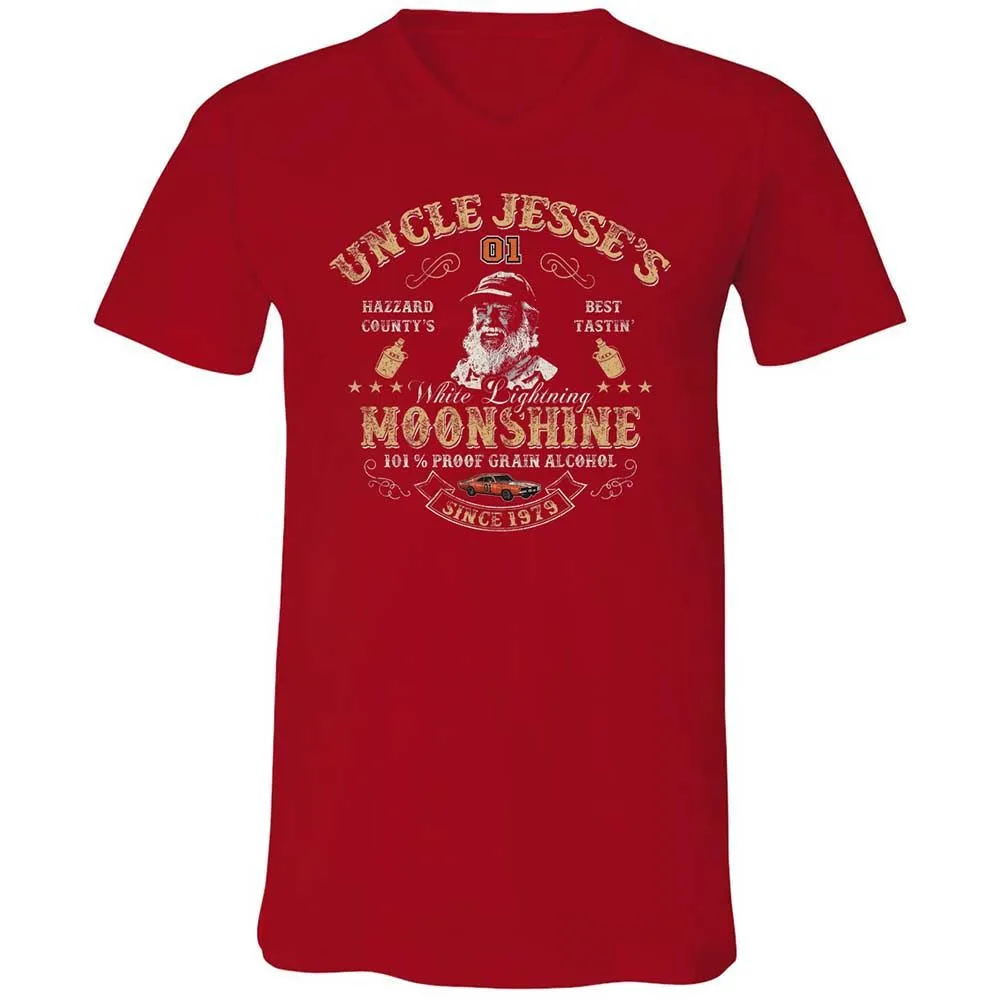 Unisex V-Neck T-Shirt - QD3D4XU5 - Red - 6