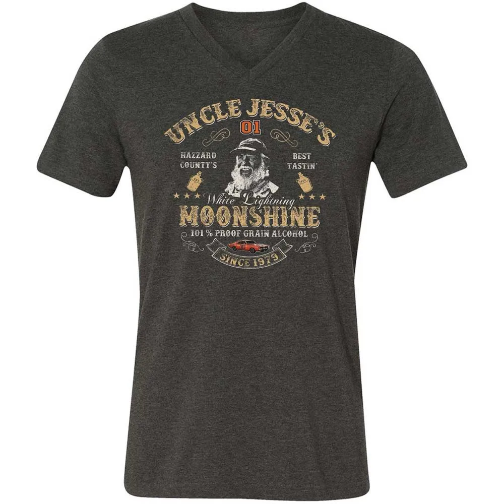Unisex V-Neck T-Shirt - QD3D4XU5 - Dark Grey Heather - 9