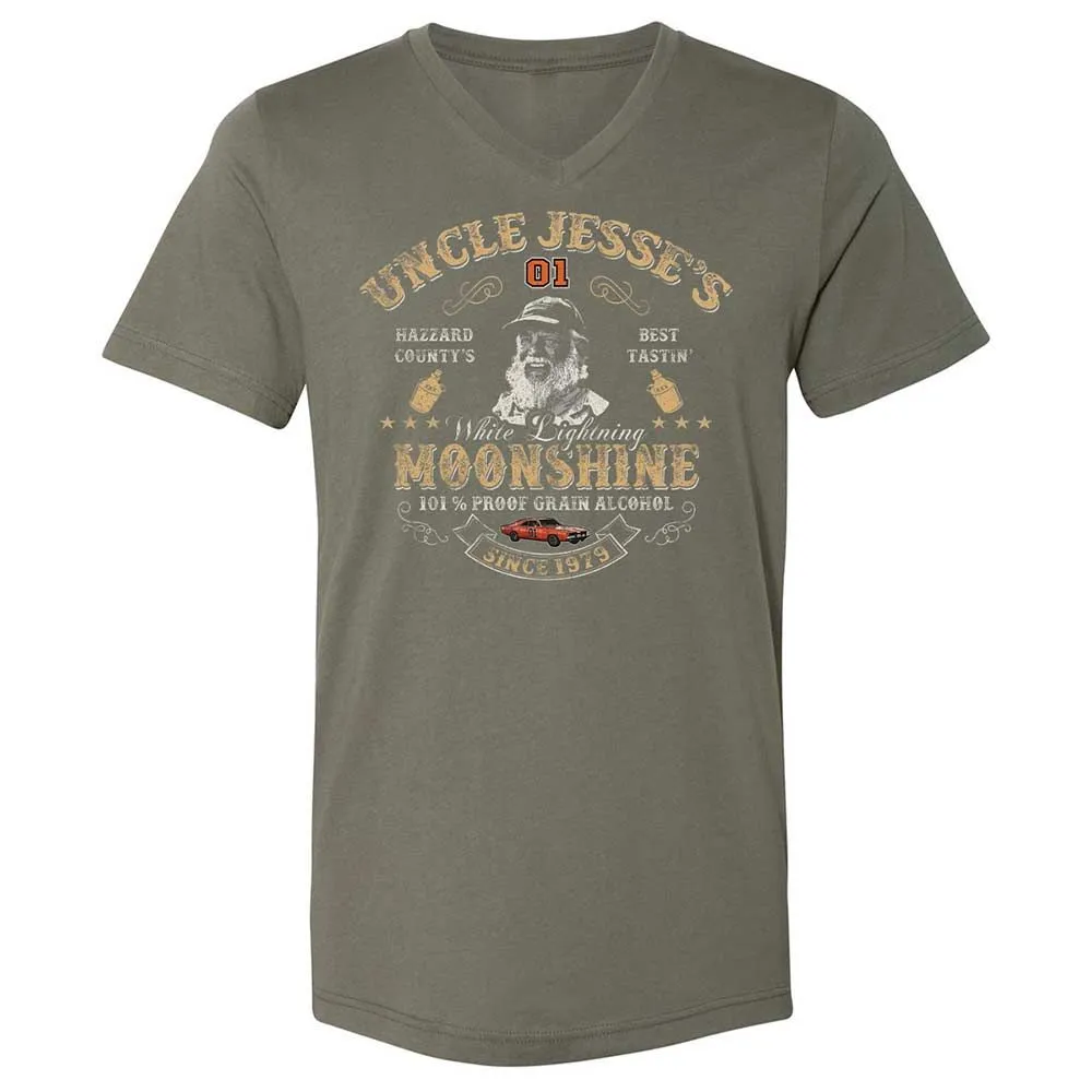 Unisex V-Neck T-Shirt - QD3D4XU5 - Military Green - 11