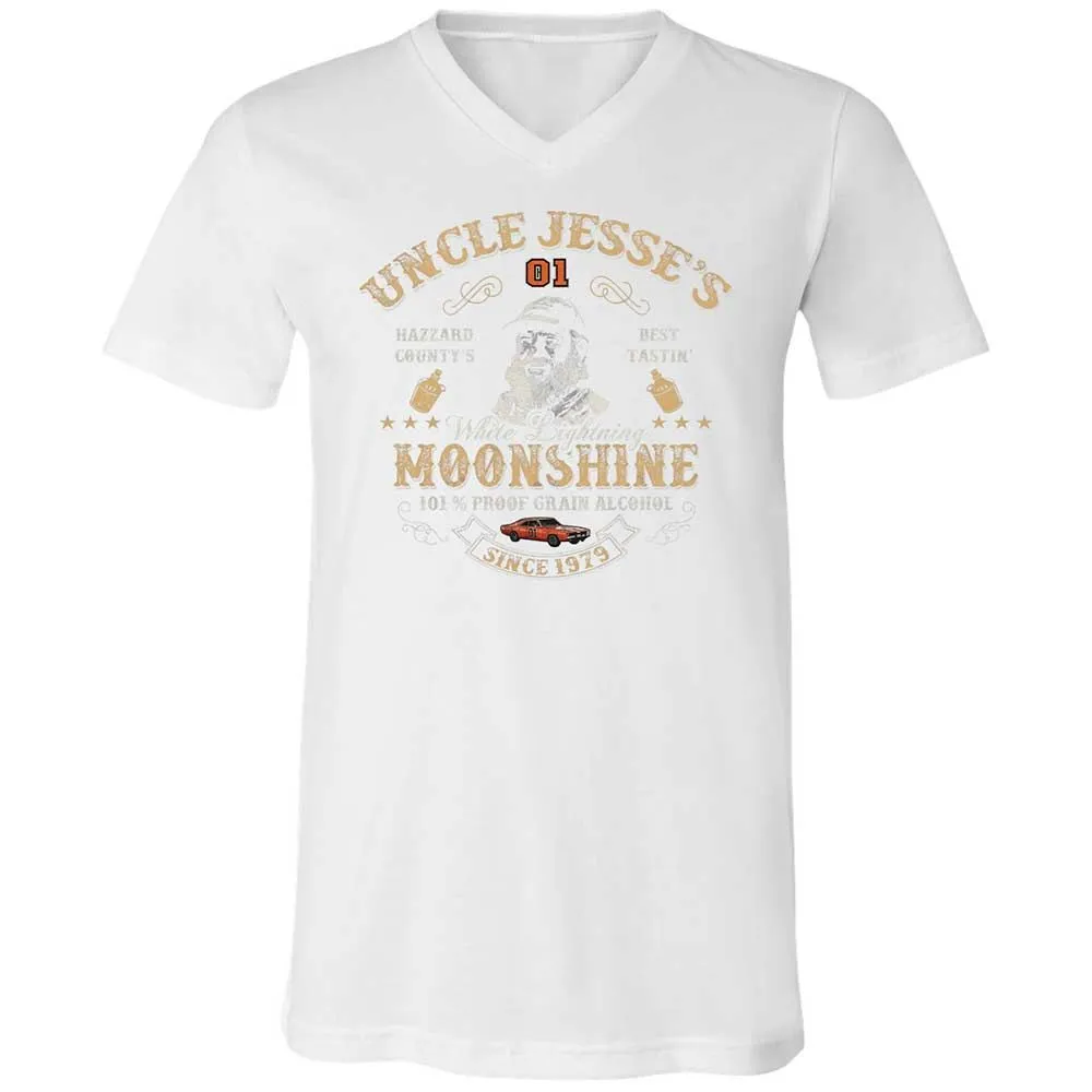 Unisex V-Neck T-Shirt - QD3D4XU5 - White - 16