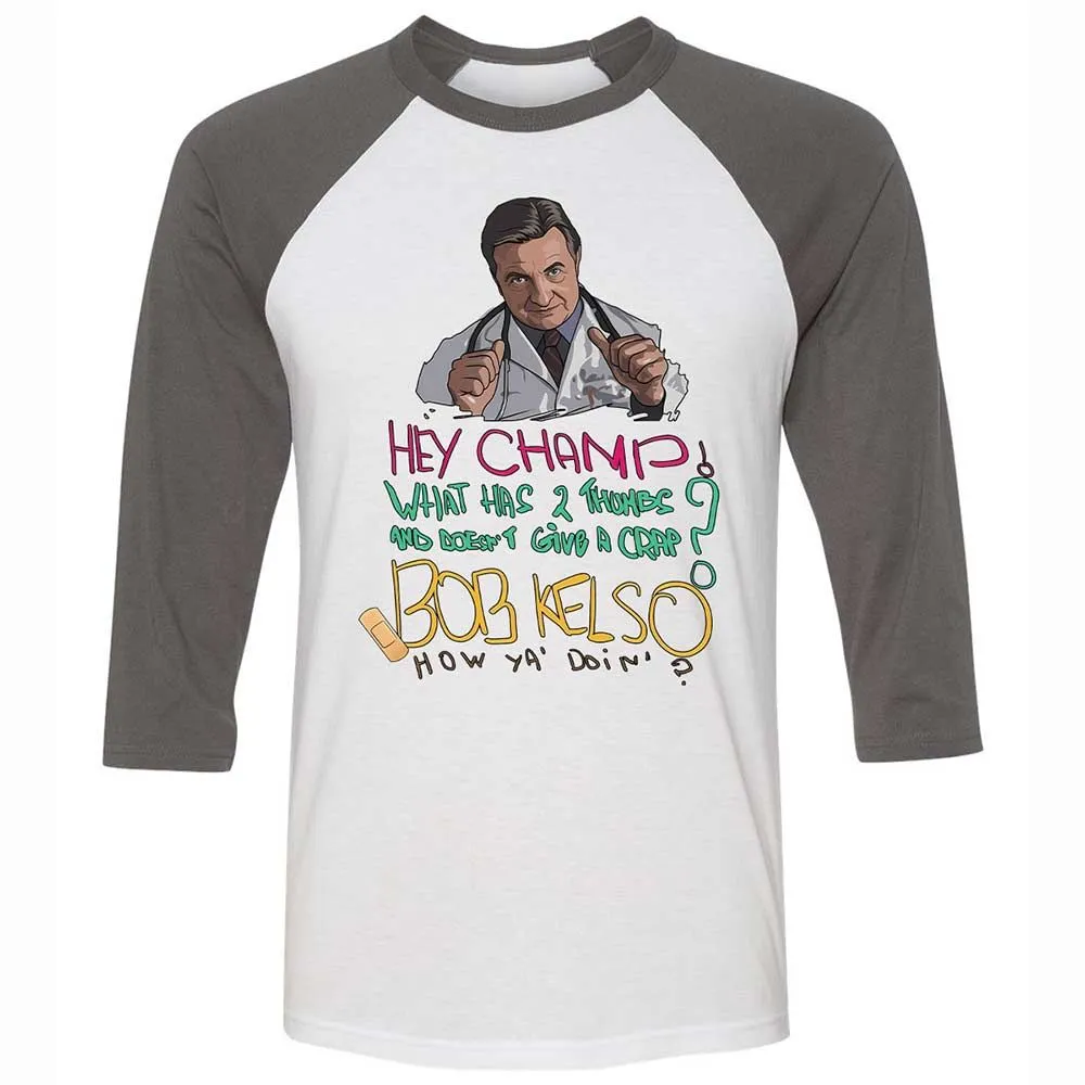 Unisex 3/4 Baseball Tee - ZGV8Y7CS - White/Asphalt - 2